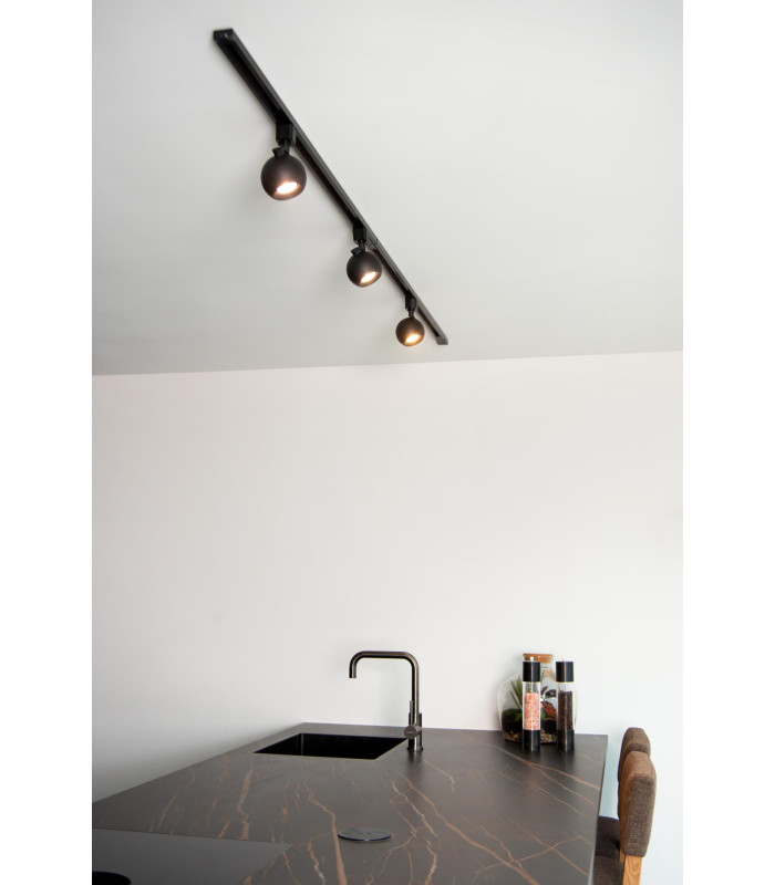 TRACK FAVORI Track spot - 1-circuit Track lighting system - 1xGU10 - Black (Extension)-5
