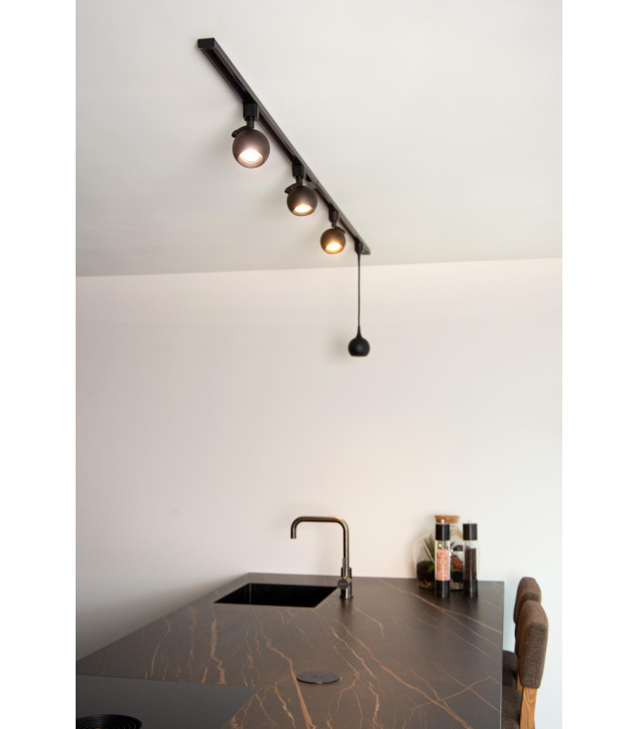 TRACK FAVORI Track spot - 1-circuit Track lighting system - 1xGU10 - Black (Extension)-9