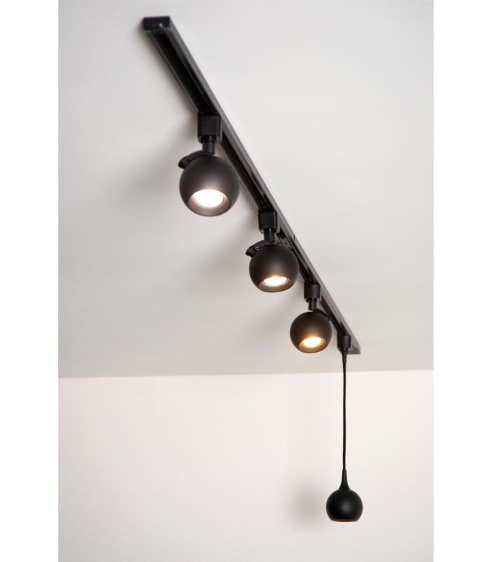 TRACK FAVORI Track spot - 1-circuit Track lighting system - 1xGU10 - Black (Extension)-11