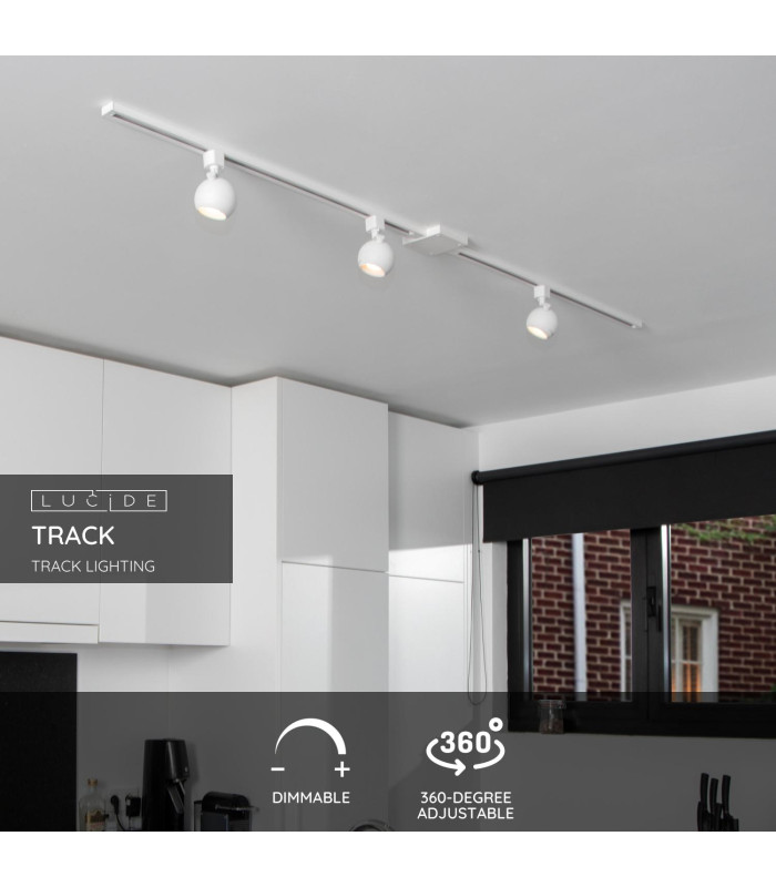 TRACK FAVORI Track spot - 1-circuit Track lighting system - 1xGU10 - White (Extension)-2