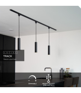 TRACK FLORIS pendant - 1-circuit Track lighting system - 1xGU10 - Black (Extension)-2