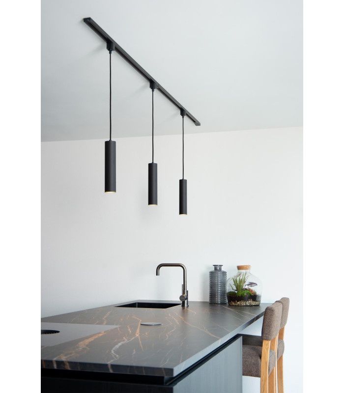 TRACK FLORIS pendant - 1-circuit Track lighting system - 1xGU10 - Black (Extension)-5