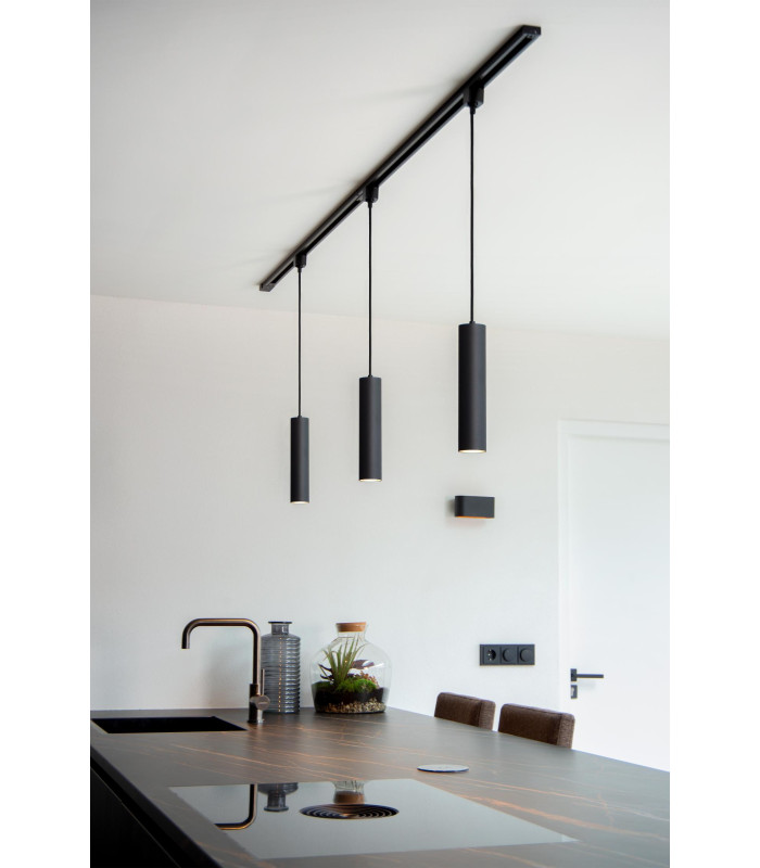 TRACK FLORIS pendant - 1-circuit Track lighting system - 1xGU10 - Black (Extension)-6