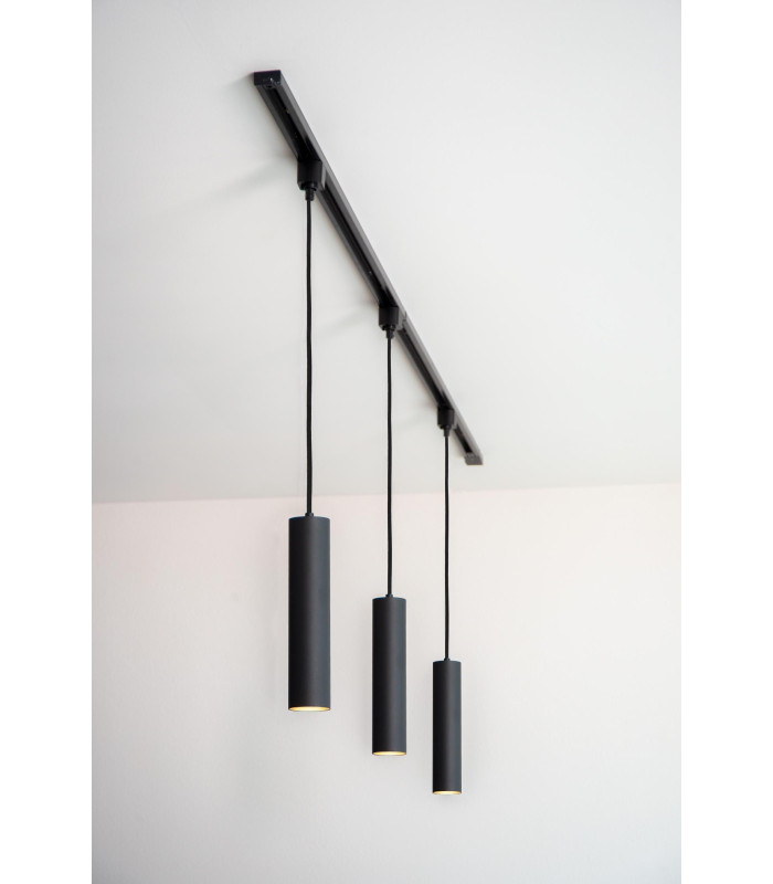 TRACK FLORIS pendant - 1-circuit Track lighting system - 1xGU10 - Black (Extension)-7