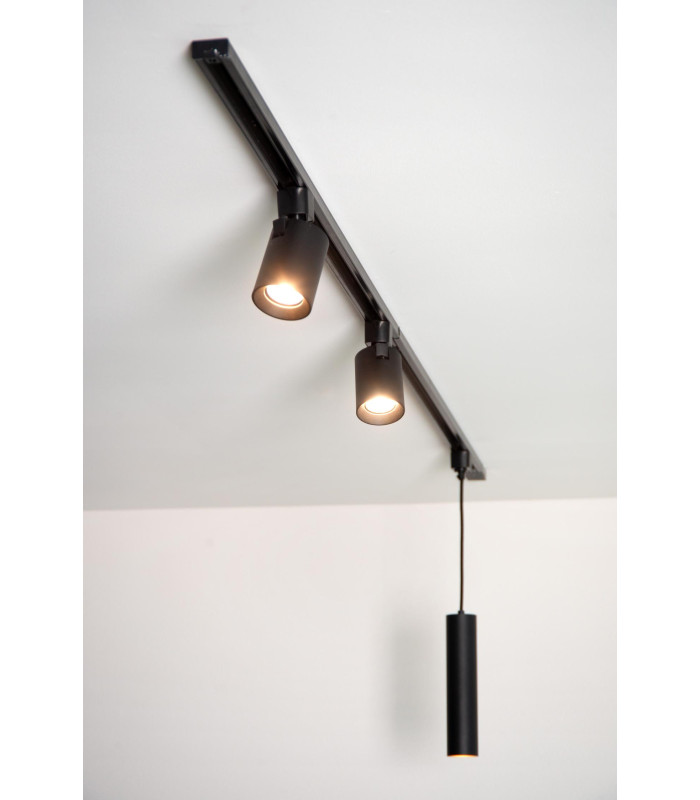 TRACK FLORIS pendant - 1-circuit Track lighting system - 1xGU10 - Black (Extension)-10