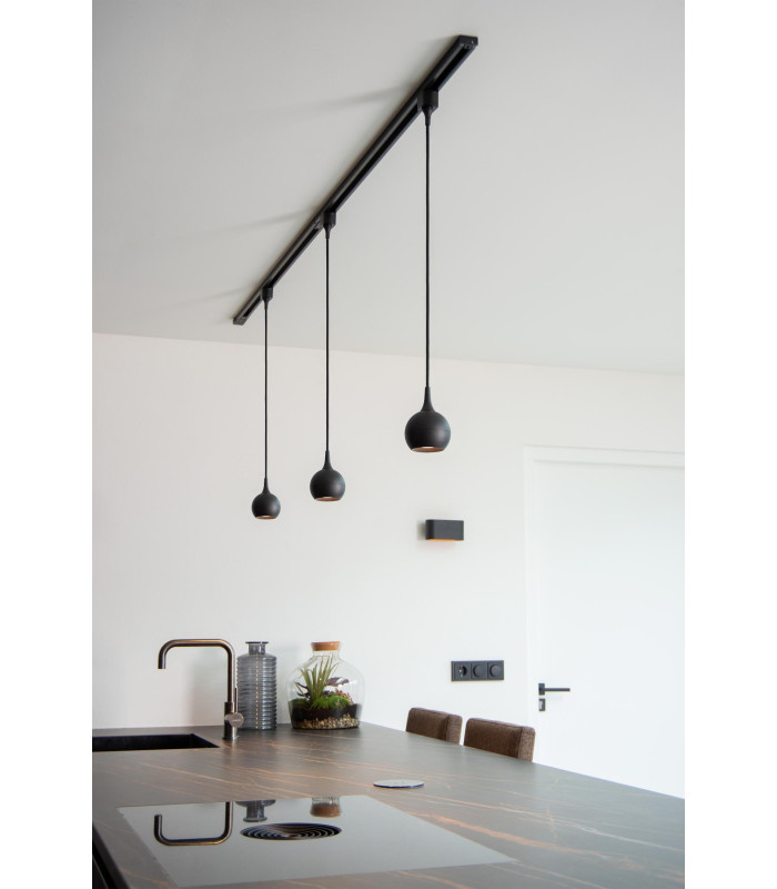 TRACK FAVORI pendant - 1-circuit Track lighting system - 1xGU10 - Black (Extension)-5
