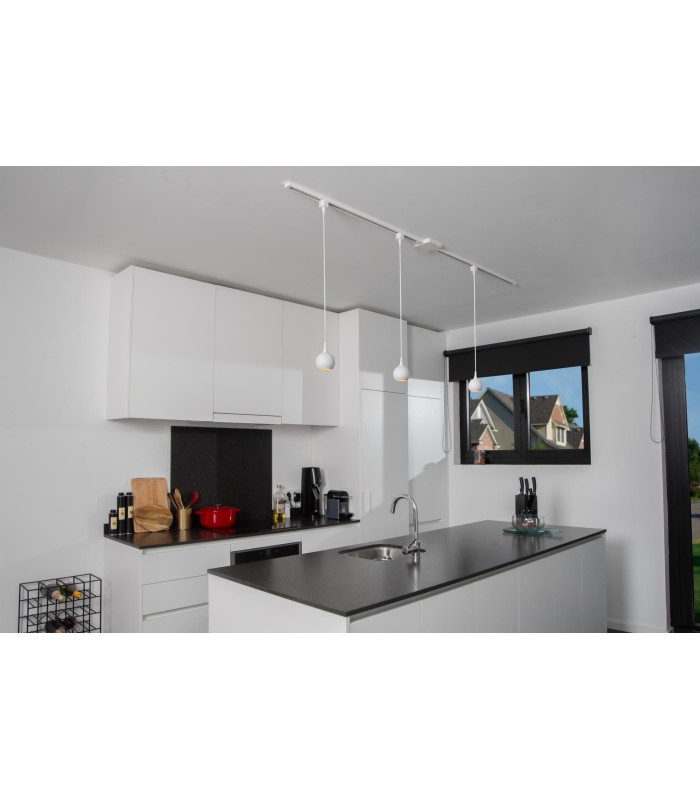 TRACK FAVORI pendant - 1-circuit Track lighting system - 1xGU10 - White (Extension)-4