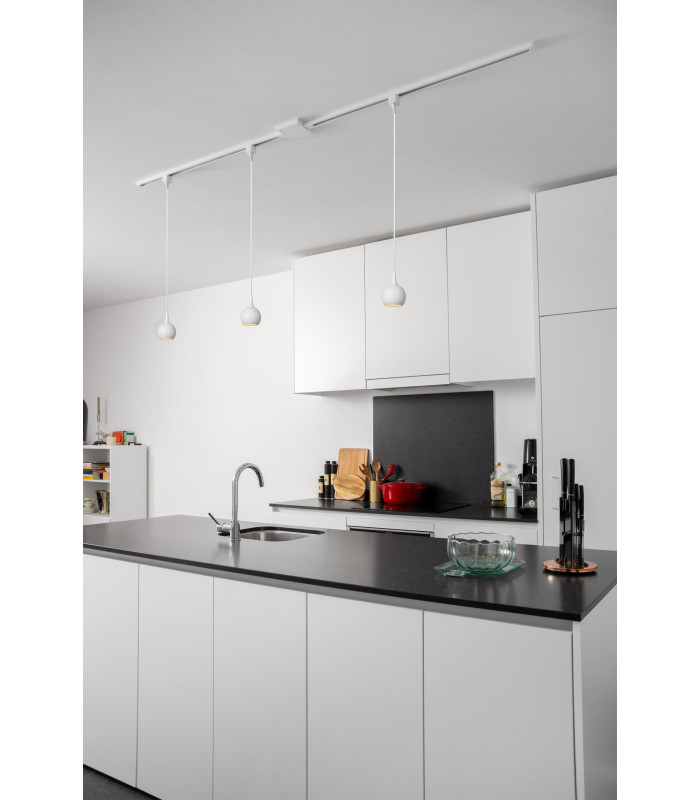 TRACK FAVORI pendant - 1-circuit Track lighting system - 1xGU10 - White (Extension)-5