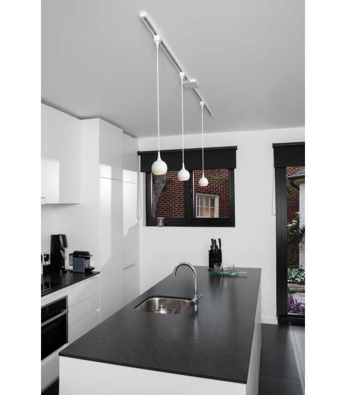 TRACK FAVORI pendant - 1-circuit Track lighting system - 1xGU10 - White (Extension)-6
