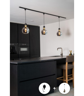 TRACK Pendant adapter - 1-circuit Track lighting system - Black (Extension)-2