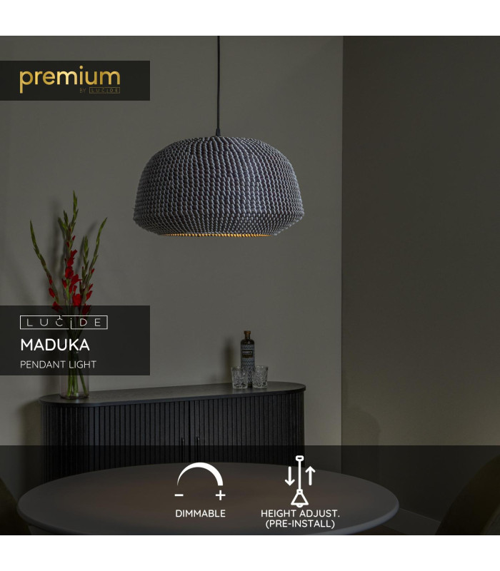 MADUKA - Pendant light - 1xE27 - Black-2