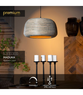 MADUKA - Pendant light - 1xE27 - Brown-2
