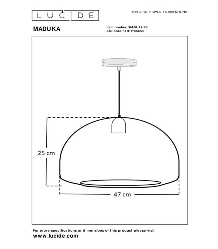 MADUKA - Pendant light - 1xE27 - Brown-10