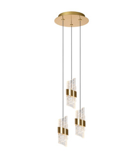 KLIGANDE - Pendant light - 25 cm - LED Dim. - 3x8W 2700K - Matt Gold / Brass-1