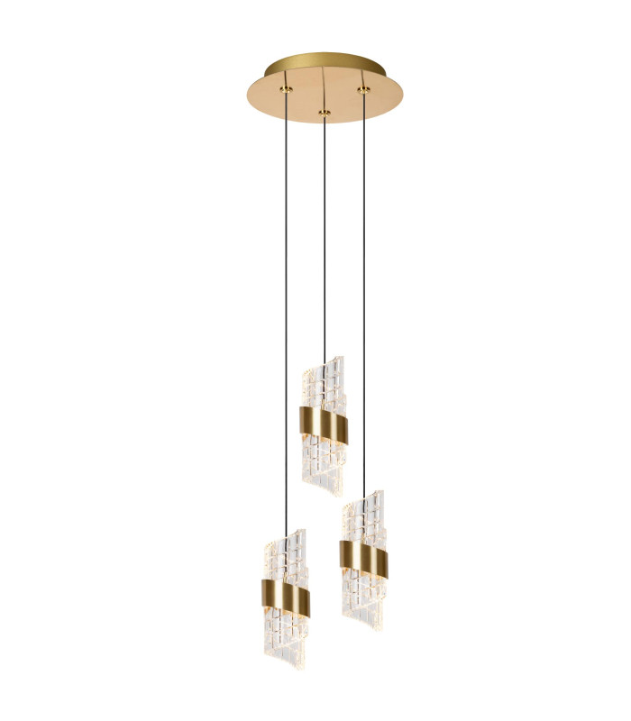 KLIGANDE - Pendant light - 25 cm - LED Dim. - 3x8W 2700K - Matt Gold / Brass-1