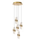 KLIGANDE - Pendant light - 30 cm - LED Dim. - 5x8W 2700K - Matt Gold / Brass-1