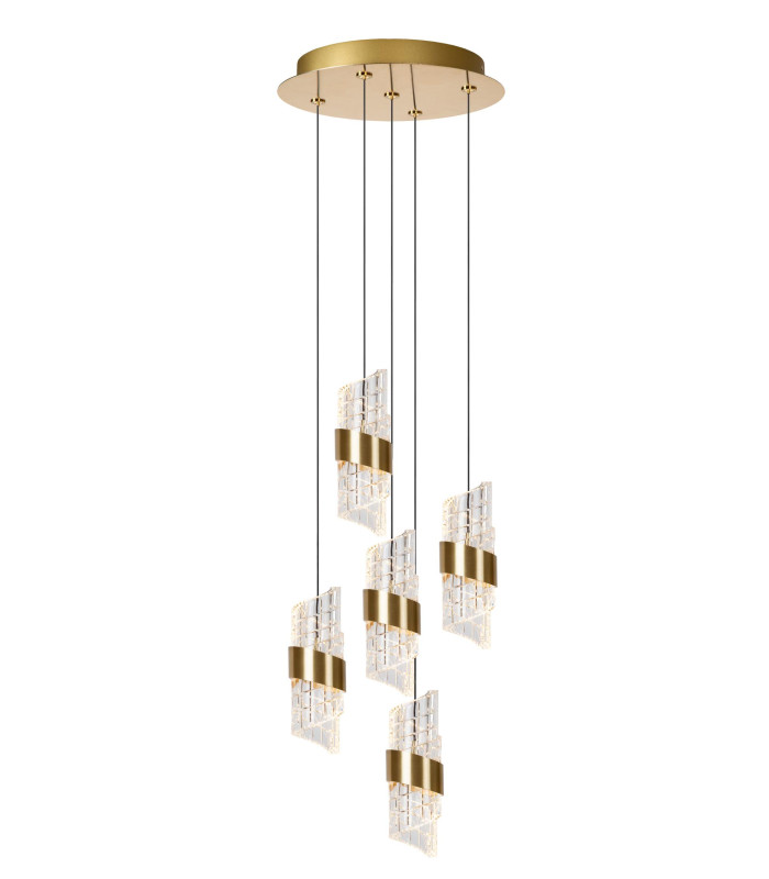 KLIGANDE - Pendant light - 30 cm - LED Dim. - 5x8W 2700K - Matt Gold / Brass-1