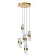 KLIGANDE - Pendant light - 30 cm - LED Dim. - 5x8W 2700K - Matt Gold / Brass-3