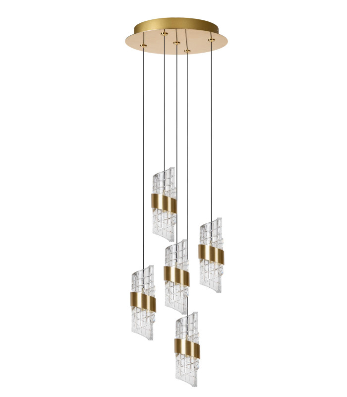 KLIGANDE - Pendant light - 30 cm - LED Dim. - 5x8W 2700K - Matt Gold / Brass-3