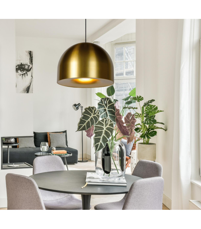 AKRON - Pendant light - 50 cm - 1xE27 - Matt Gold / Brass-4
