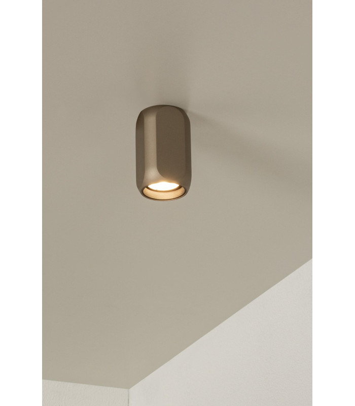 BRAGA - Flush ceiling light - 1xGU10 - Coffee-3