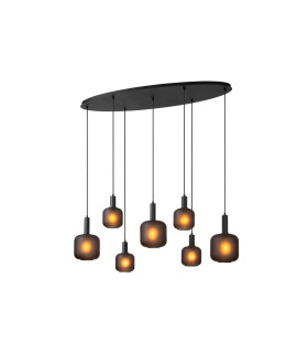 ELOISE - Pendant light - 7xE27 - Black-1