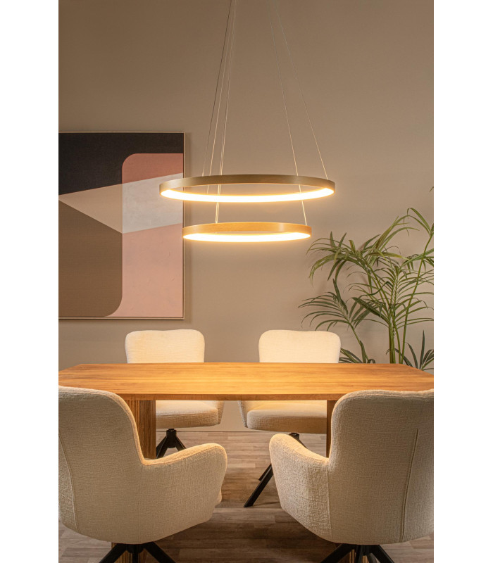 VIDAL - Pendant light - 78 cm - LED Dim. - 1x92W 2700K - Matt Gold / Brass-4
