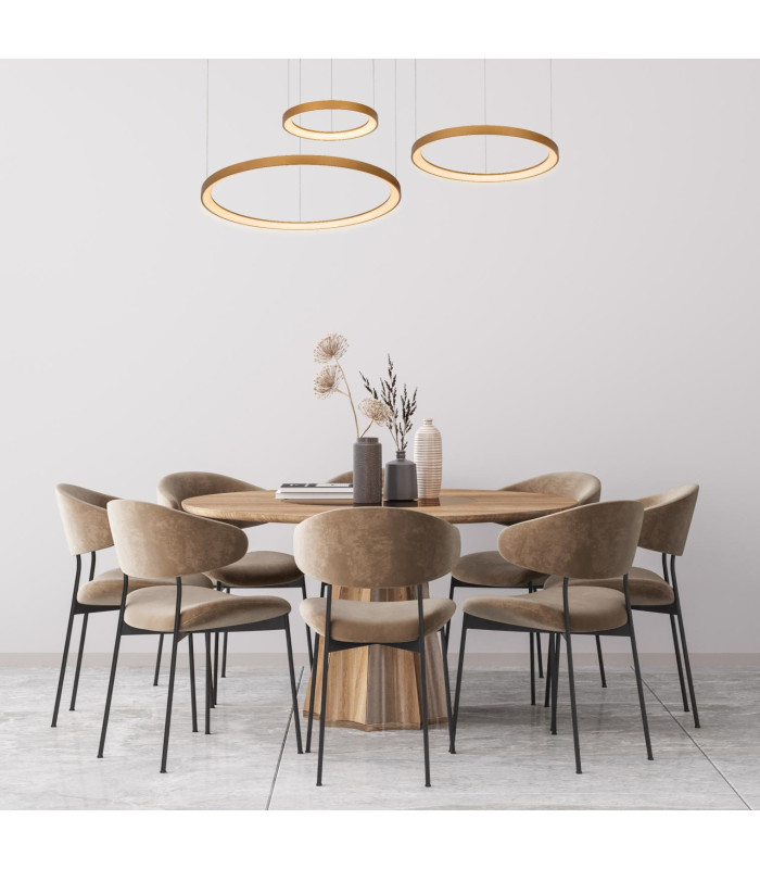 VIDAL - Pendant light - 78 cm - LED Dim. - 1x120W 2700K - Matt Gold / Brass-4