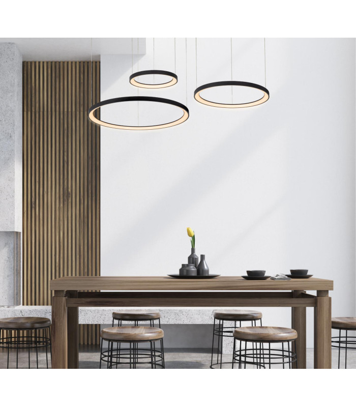 VIDAL - Pendant light - 78 cm - LED Dim. - 1x120W 2700K - Black-4