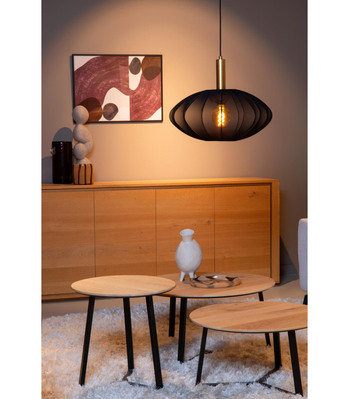 CORINA - Pendant light - 50 cm - 1xE27 - Black-3