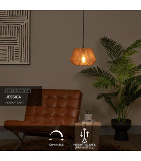 JESSICA - Pendant light - 1xE27 - Natural-2