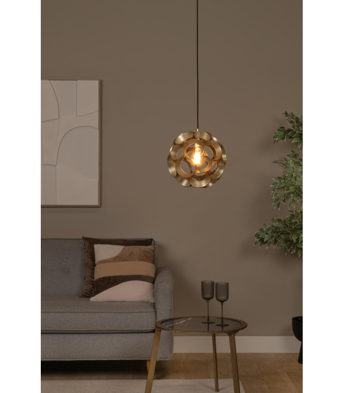 HANNELORE - Pendant light - 30 cm - 1xE27 - Matt Gold / Brass-4