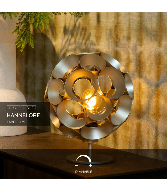 HANNELORE - Table lamp - 25 cm - 1xE27 - Matt Gold / Brass-2