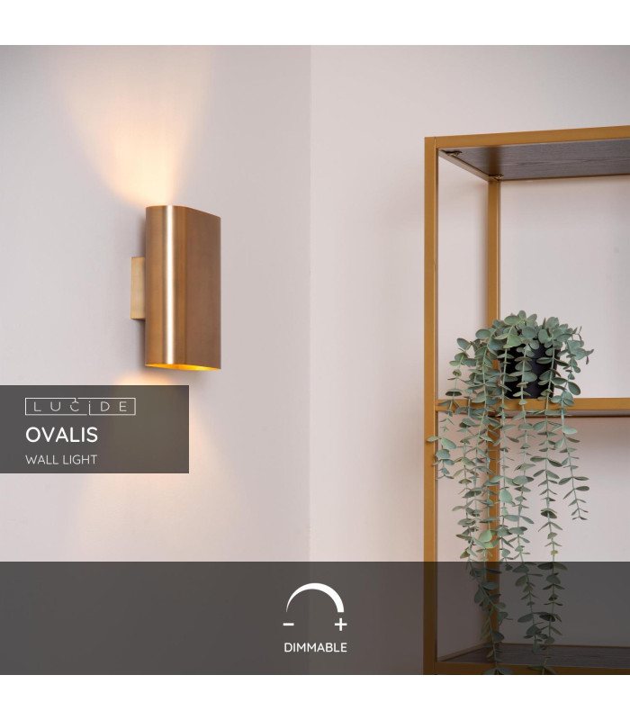 OVALIS - Wall light - 2xE14 - Matt Gold / Brass-2