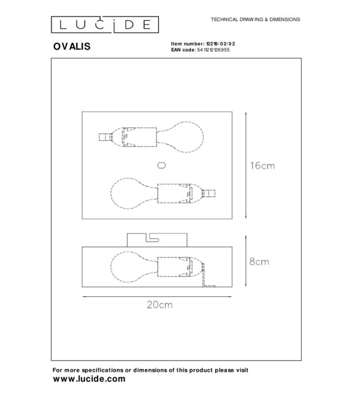 OVALIS - Wall light - 2xE14 - Matt Gold / Brass-8