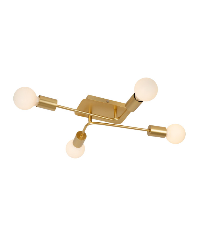 LESTER - Flush ceiling light - 4xE27 - Matt Gold / Brass-1