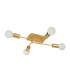 LESTER - Flush ceiling light - 4xE27 - Matt Gold / Brass-3