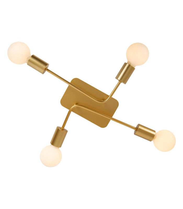 LESTER - Flush ceiling light - 4xE27 - Matt Gold / Brass-8