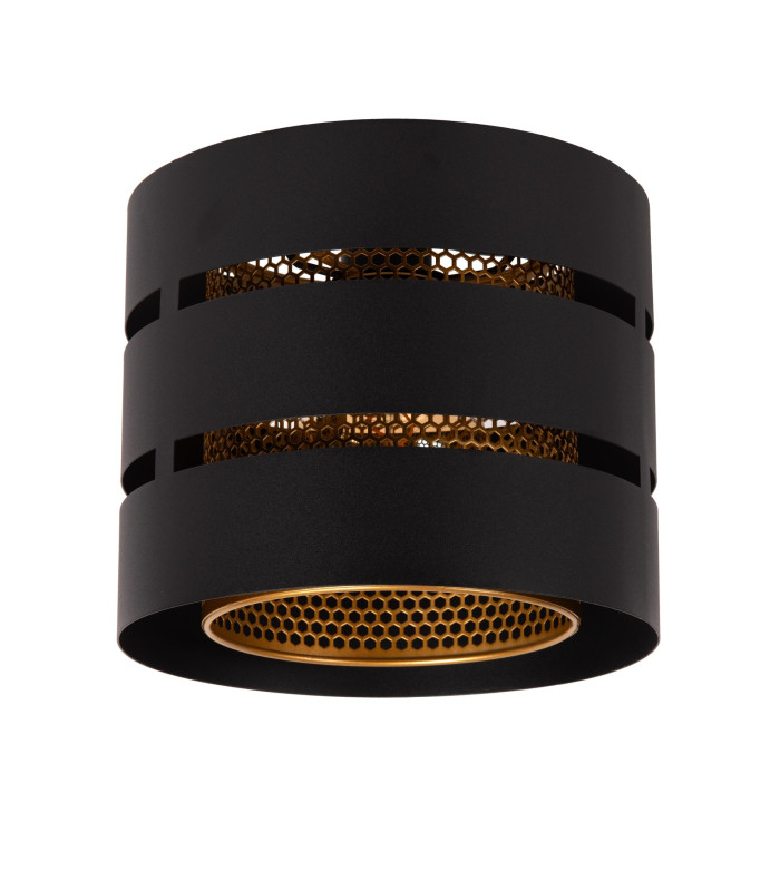 ROSAS - Flush ceiling light - 26 cm - 1xE27 - Black-3