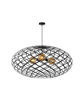 WOLFRAM - Pendant light - 100 cm - 3xE27 - Black-1