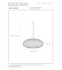 WOLFRAM - Pendant light - 100 cm - 3xE27 - Black-6