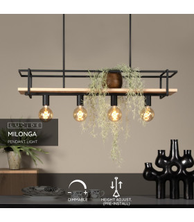MILONGA - Pendant light - 4xE27 - Black-2