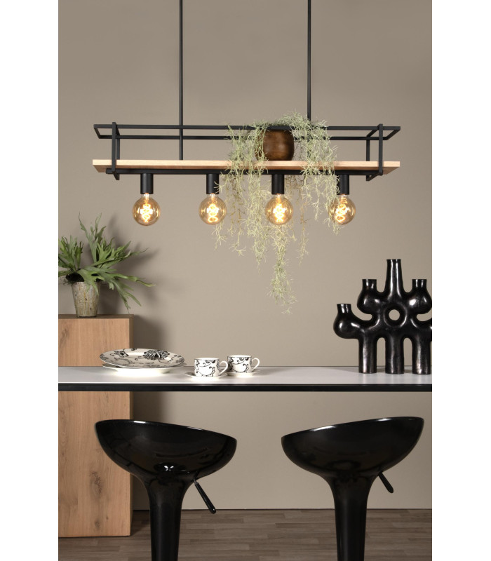 MILONGA - Pendant light - 4xE27 - Black-4