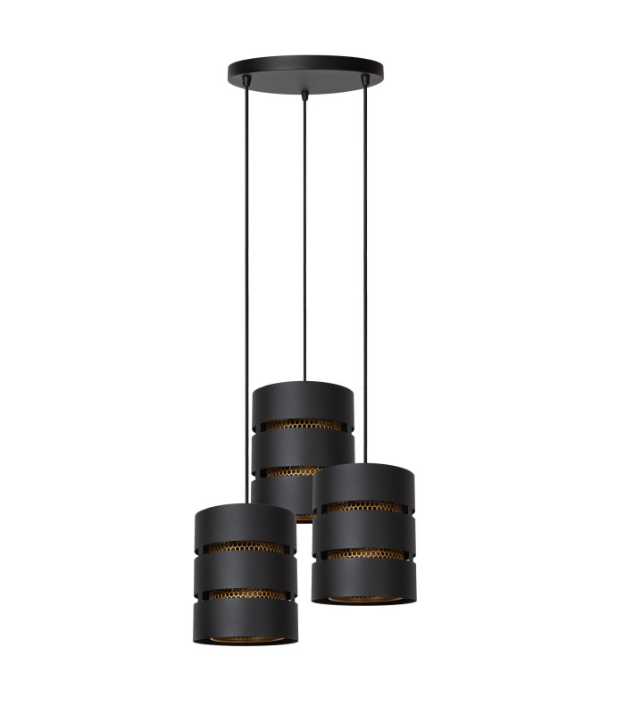 ROSAS - Pendant light - 43 cm - 3xE27 - Black-3
