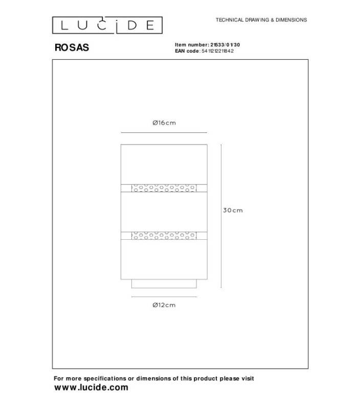 ROSAS - Table lamp - 16 cm - 1xE27 - Black-5