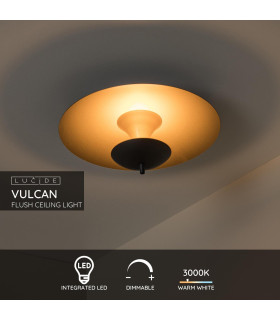 VULCAN - Flush ceiling light - 35 cm - LED Dim. - 1x9W 3000K - Black-2
