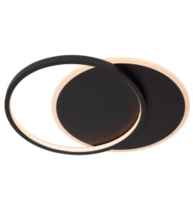 AXELLE - Flush ceiling light - LED Dim. - 1x24W 2700K - 3 StepDim - Black-1