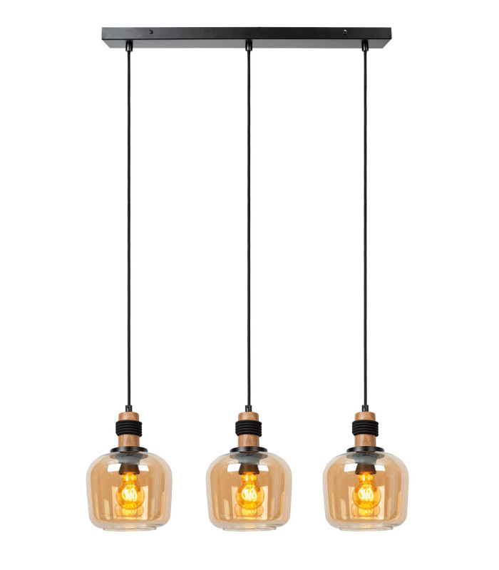 ILONA - Pendant light - 3xE27 - Amber-1