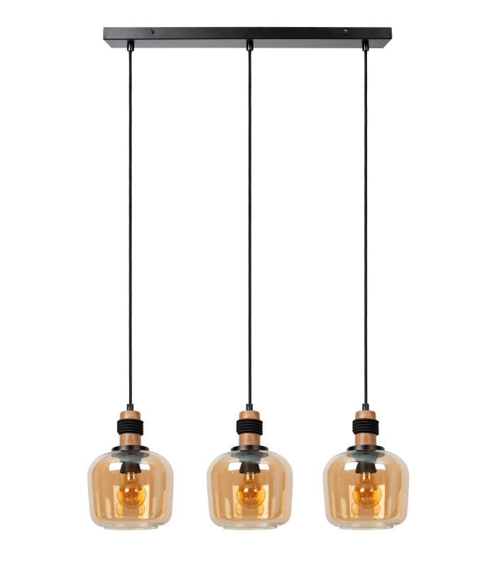 ILONA - Pendant light - 3xE27 - Amber-3