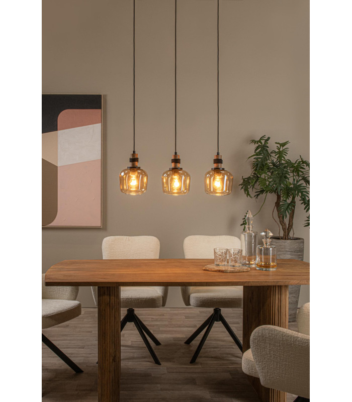 ILONA - Pendant light - 3xE27 - Amber-4